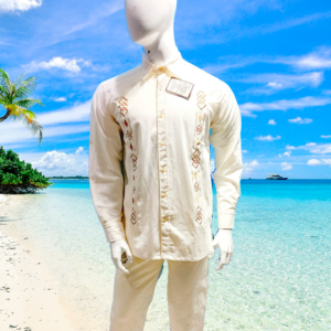 Guayabera Manga Larga Beige