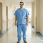 Promoción Uniforme Azul Bebe Cuello V Bolsillo Bordado Tomy y Daly  Microdril Lafayette