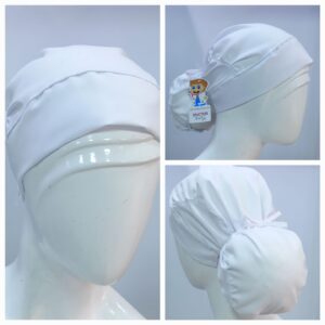 Gorro Moño Blanco Antifluido Alviero Strecth/Cosmos/Ristop/Importado Lafayette