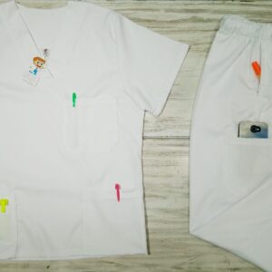 Promocion uniforme Blanco Cuello V Clasico Alviero Strech