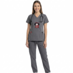 Uniforme Antifluido Gris Mafalda – Estilo y Comodidad Profesional