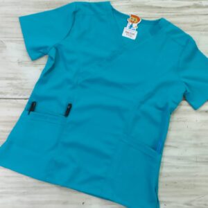 Blusa Verde Agua Marina Cuello Cruzado Antifluido Lotus Lycra Lafayette