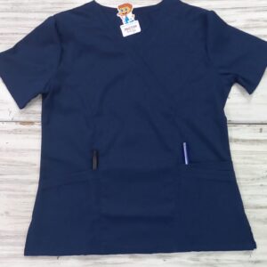 Blusa Azul Día Cuello Cruzado Antifluido Universal Lycra Lafayette