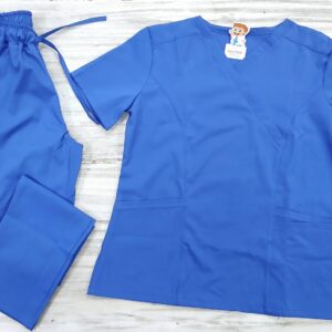 Promocion Uniforme Azul Rey Cuello Diagonal Antifluido Lotus Lycra Lafayette
