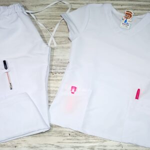 Promoción Uniforme Blanco Cuello V Redondeado Cosmos Lafayette