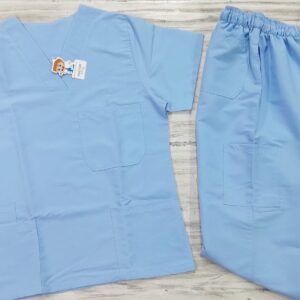 Promoción Uniforme Azul Celeste Cuello V Universal Cloro resistente Lafayette