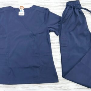 Promoción Uniforme Azul Cuello Diagonal Antifluido Lotus Lycra Lafayette