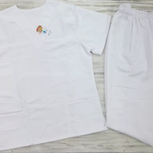 Promocion Uniforme Blanco Cuello V  Microdril Lafayette
