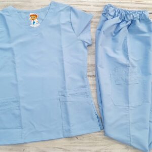 Promoción Uniforme Celeste Cuello V Redondeado Universal Cloro Resistente Lafayette