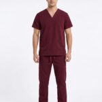 Uniforme Vinotinto Cuello V Universal Cloro resistente Lafayette