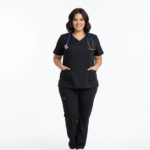 Uniforme Médico Antifluido Negro Doctor Baby – Elegancia y Comodidad Profesional