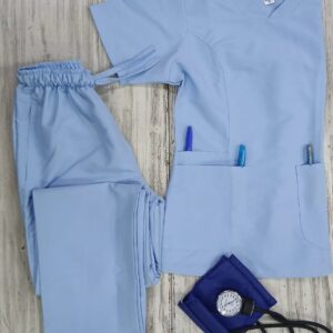 Uniforme Azul Celeste Cuello Redondeado Cloro Resistente Lafayette