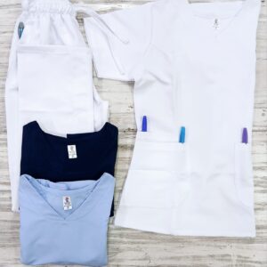 Uniforme Blanco Cuello Redondeado Microdril Lafayette