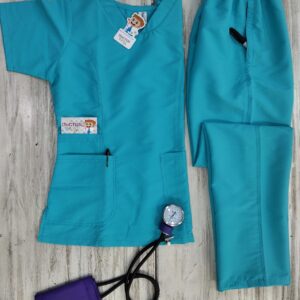 Uniforme Verde Agumarina Cuello Redondeado Universal Cloro Resistente Lafayette