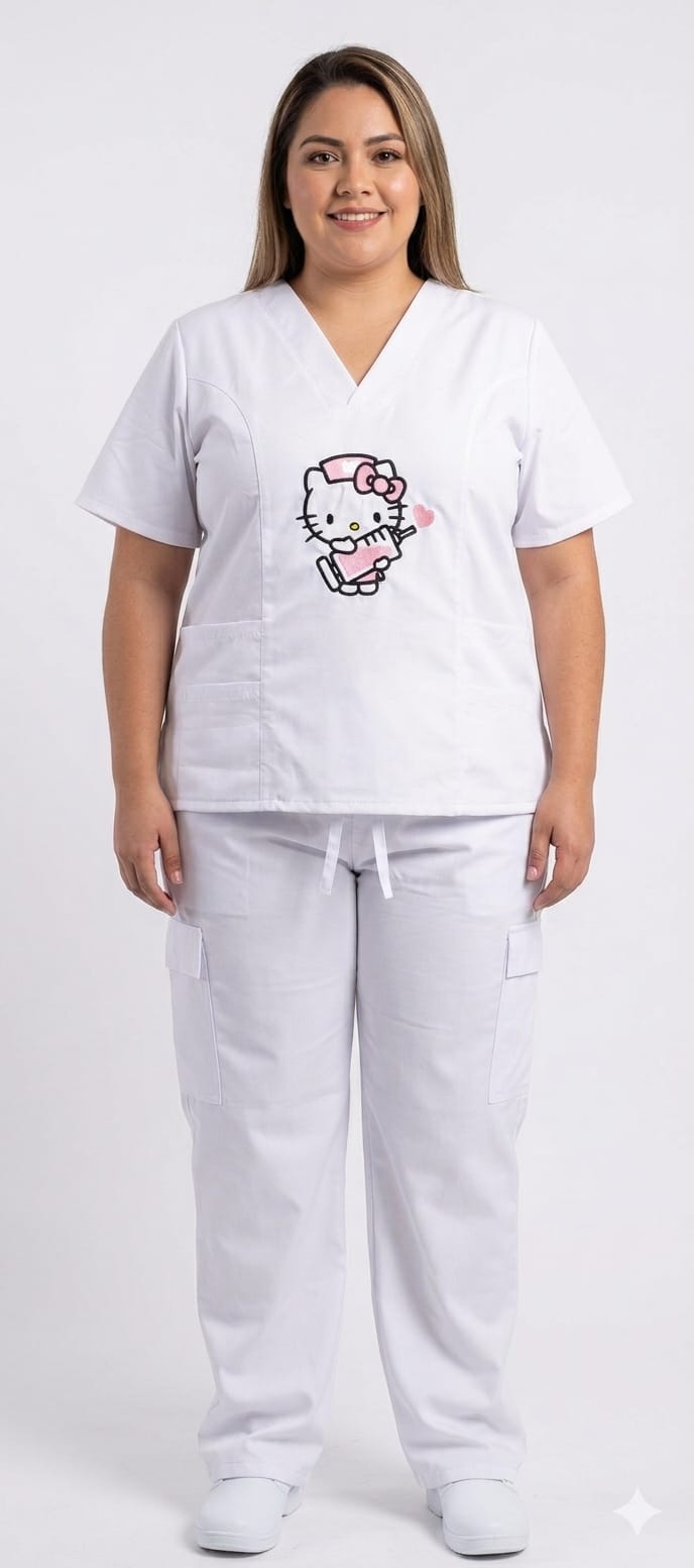 Uniforme Médico Antifluido Hello Kitty