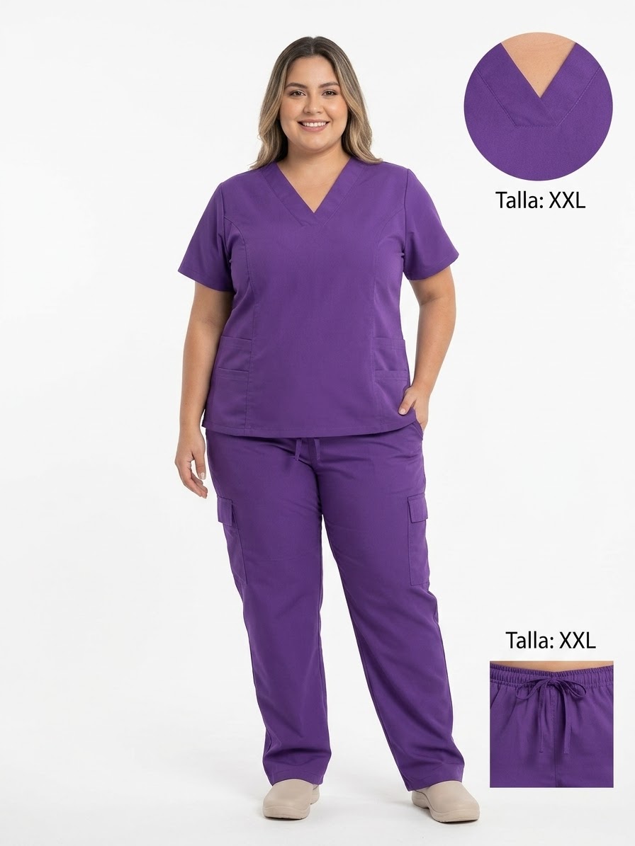 Uniforme Antifluido Morado – Estilo, Protección y Comodidad - Imagen 1