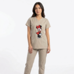 Uniforme Médico Antifluido Minnie Mouse Beige