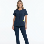 Uniforme Médico Azul Día Lotus – Comodidad y Estilo Profesional en Lycra Lafayette