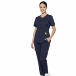 Uniforme Médico Azul Cosmos con Cierre Frontal – Comodidad y Estilo Profesional