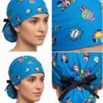 Gorro Antifluido Azul con Moño Estampado Minnie