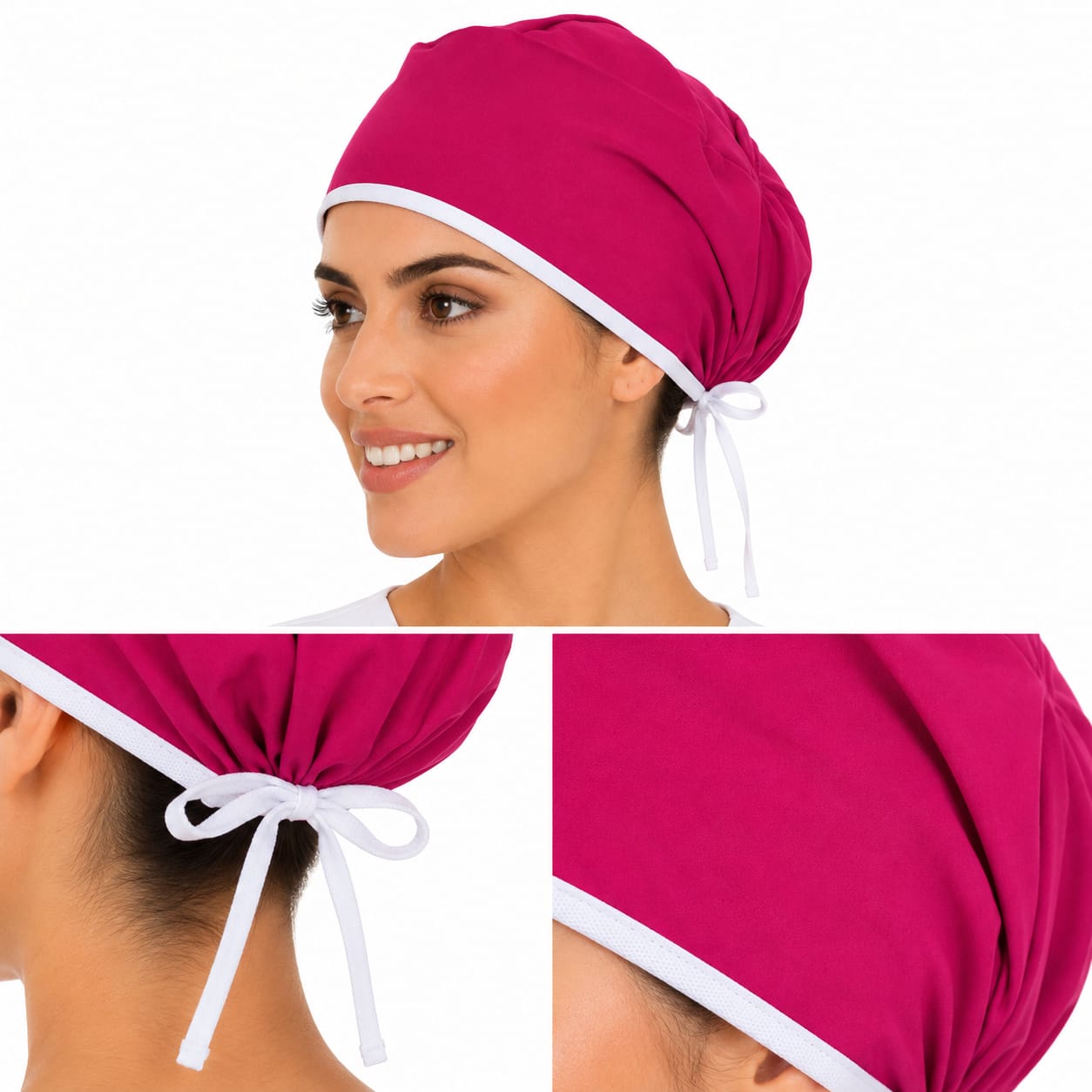 Gorro Antifluido Unisex Fucsia R31357 Gorro Antifluido Unisex Fucsia – Color, Comodidad y Protección Profesional - Imagen 1