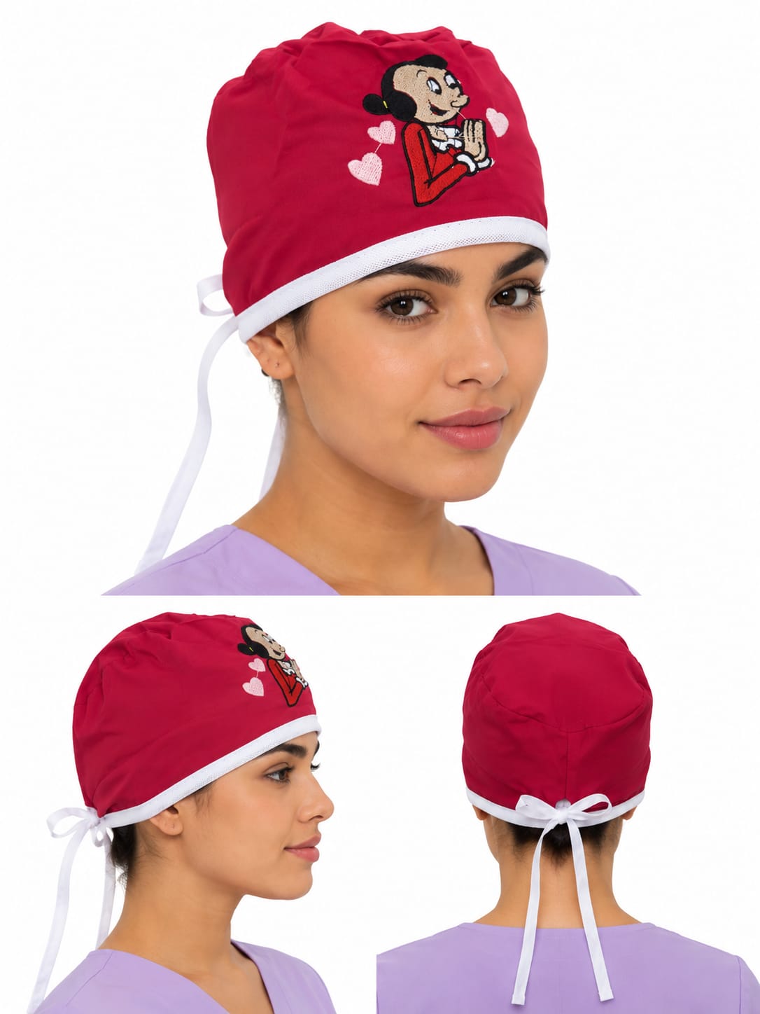 Gorro Antifluido Unisex Fucsia con Bordado Olivia R31418 Gorro Antifluido Unisex Fucsia con Bordado Olivia – Estilo, Protección y Comodidad - Imagen 1