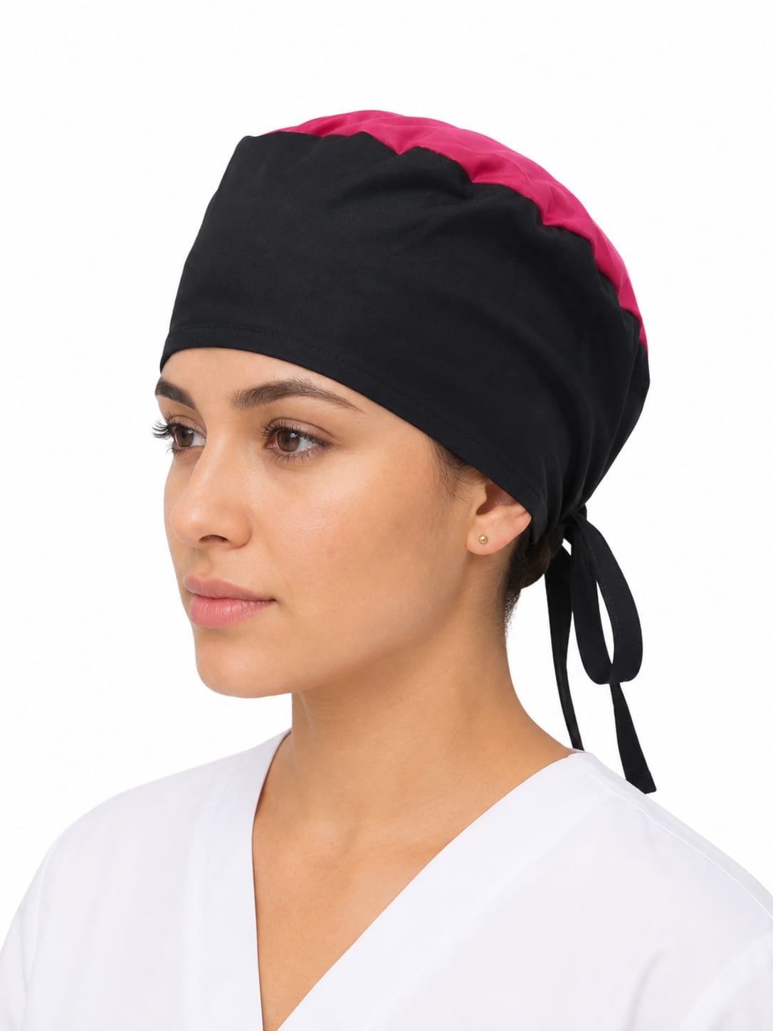 Gorro Antifluido Unisex Negro con Tapa Fucsia R31429 (2) Gorro Antifluido Unisex Negro con Tapa Fucsia – Contraste Moderno y Máxima Comodidad - Imagen 1