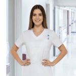 Blusa S Blanco Cuello V Corto Bordada Snoopy Antifluido Universal Lycra Lafayette