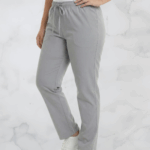 Pantalón Médico Antifluido Gris Perla Unisex con Pretina Ajustable Lafayette