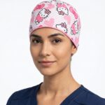 Gorro Antifluido Estampado Hello Kitty Corazón Con Moño Ajustable