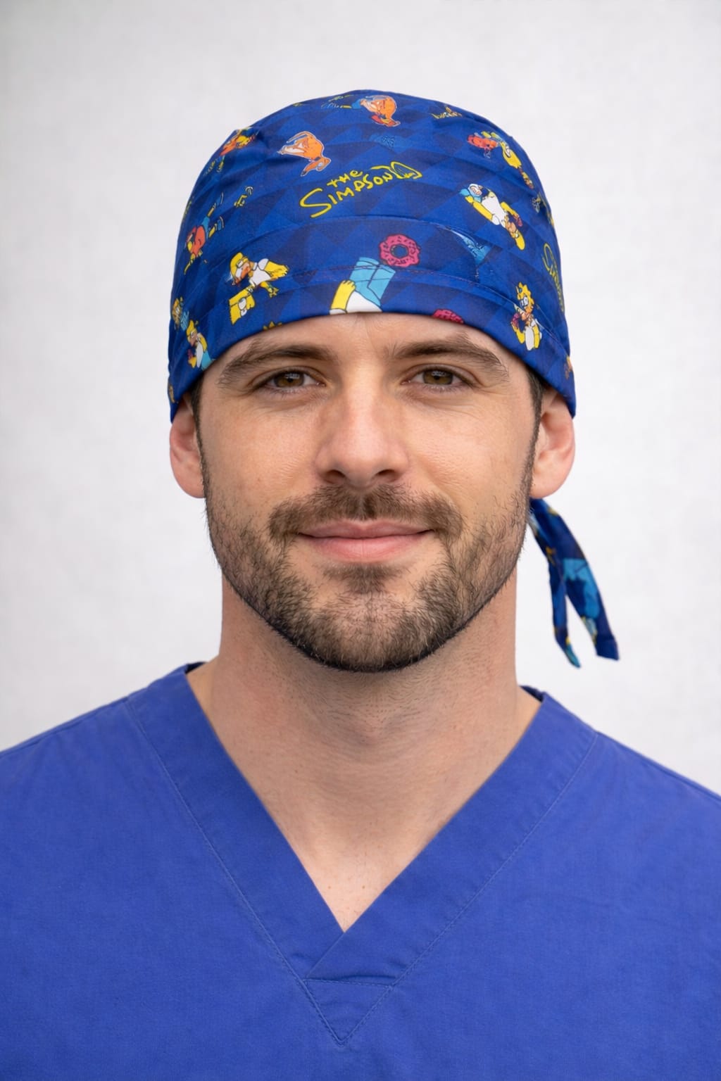 Gorro Antifluido Estampado Los Simpson Azul