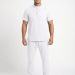 Uniforme Blanco Cuello Militar Antifluido Importado Licrado