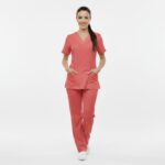 Uniforme Salmon Cuello V Antifluido Importado