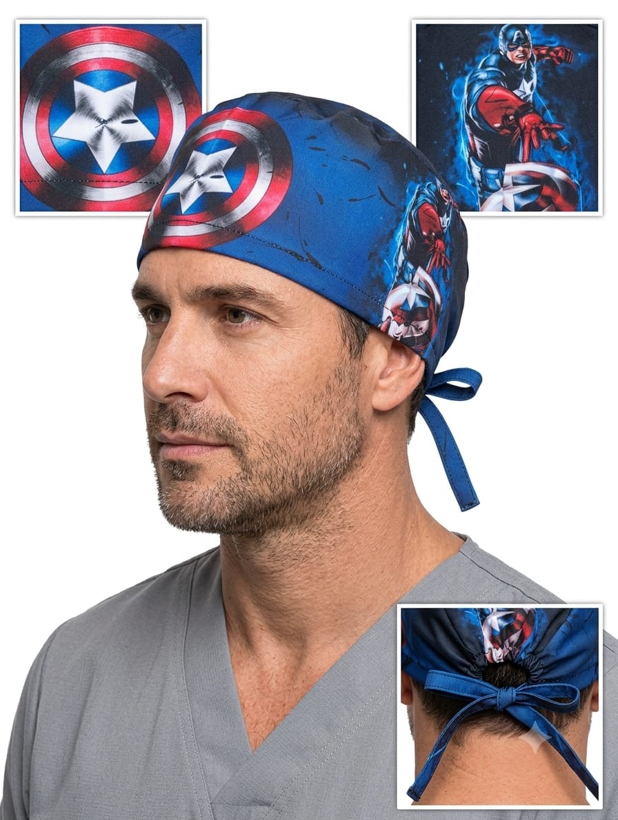 Gorro Antifluido Estampado Capitán América - Imagen 1