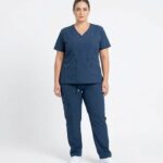 Uniforme Azul Dia Cuello Corazon Antifluido Importado Licrado