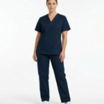 Uniforme Azul Noche Cuello V Universal Lycra Lafayette