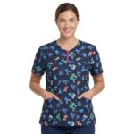 Blusa Cuello Redondo Con Cierre Corto Antifluido Estampado Lilo y Stich