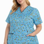 Blusa Cuello V Antifluido Estampado Niños