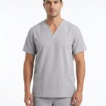 Blusa Cuello V Gris Perla Lotus Lycra Lafayette