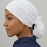 Gorro Antifluido Blanco con Moño Ajustable
