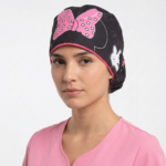 Gorro Antifluido Estampado Minnie Con Moño Ajustable
