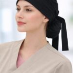 Gorro Antifluido Negro con Moño Ajustable