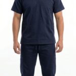 Uniforme Hombre Cuello V Azul Noche Universal Lycra Lafayette