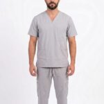 Uniforme Hombre Cuello V Gris Perla Lotus Lycra Lafayette