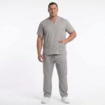 Uniforme Hombre Cuello V Gris Perla Lotus Lycra Lafayette