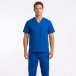 Uniforme Azul Rey Cuello V Universal Lycra Lafayette