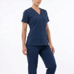Uniforme Azul Dia Cuello V Lotus Lycra Lafayette