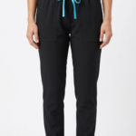 Pantalón Negro Importado Lycra Bolsillo Parche Cinta