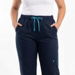 Pantalón Azul Noche Universal Lycra Lafayette Bolsillo Parche/Bolsillo media pierna