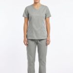 Uniforme Gris Perla Cuello V Corto Lotus Lycra Lafayette